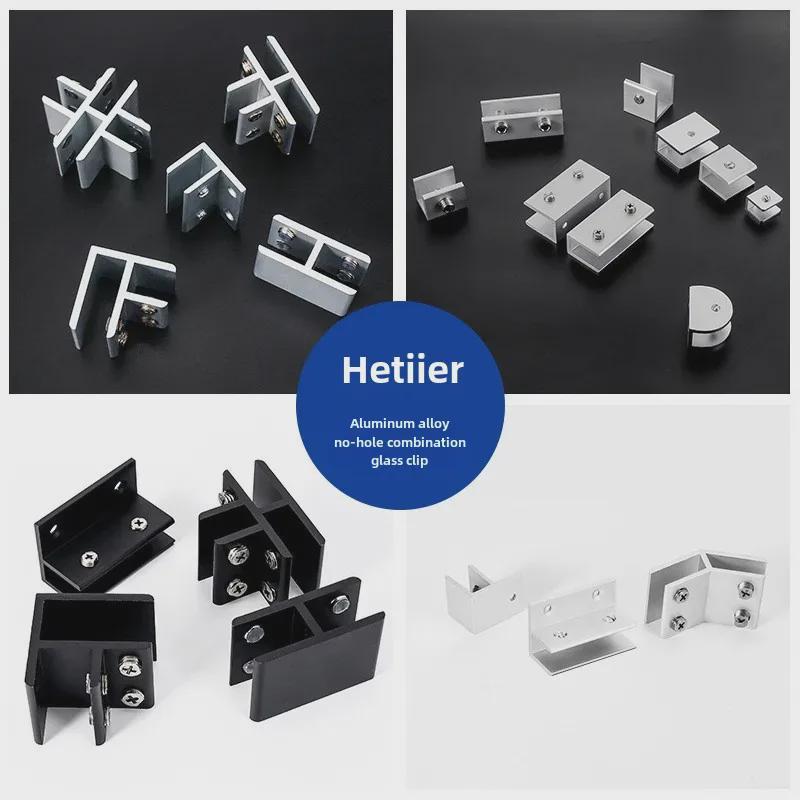 Aluminum Alloy Glass Clip Display Rack for Wood and Tile Partition Support