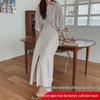 2026 Spring/Summer French Retro Over-the-Knee Lace-up Dress with Batwing Three-Quarter Sleeves