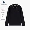 Men's Cotton Long-Sleeve Polo Shirt
