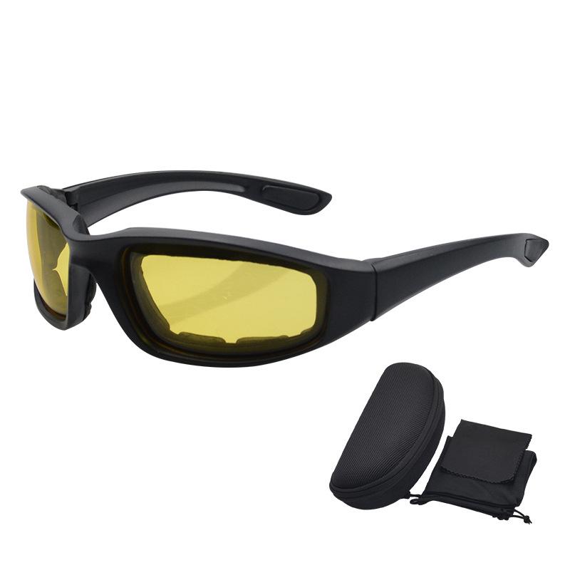 

Windproof UV-Protective Sporty Cycling Sunglasses - Model 9046 жёлтый