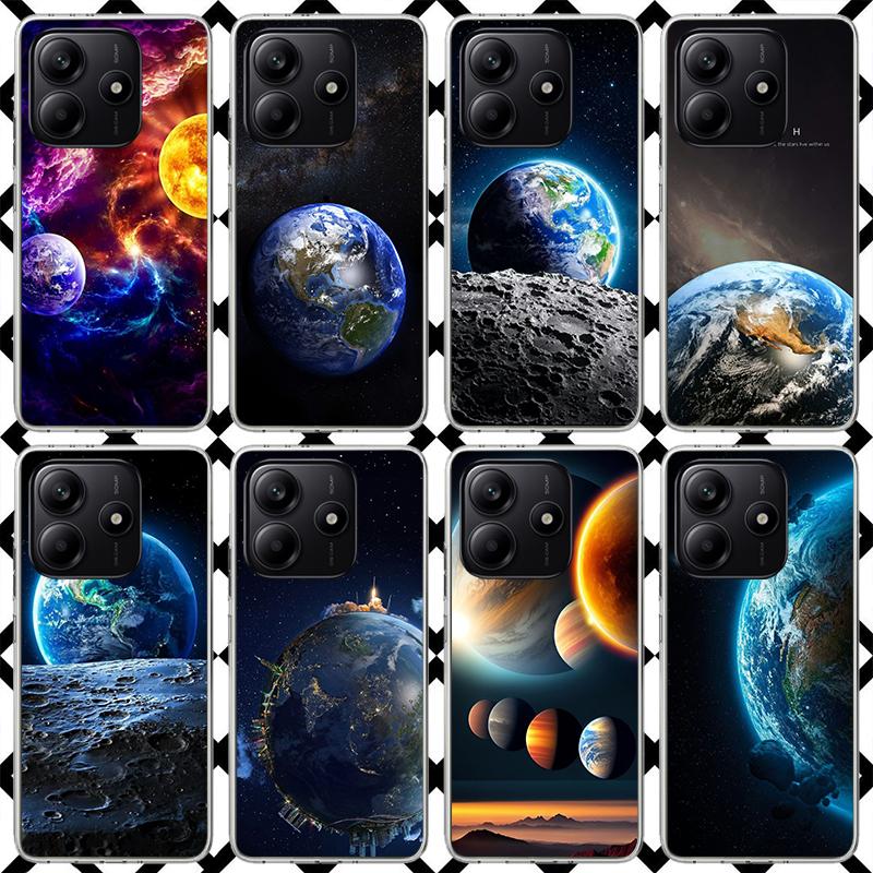 Earth Stars Space Phone Case for Xiaomi Redmi Note 15 14 14S 13 12 12S 11 Pro Plus 11E 11T 11S 10S 5G Soft Cover Fundas Redmi No
