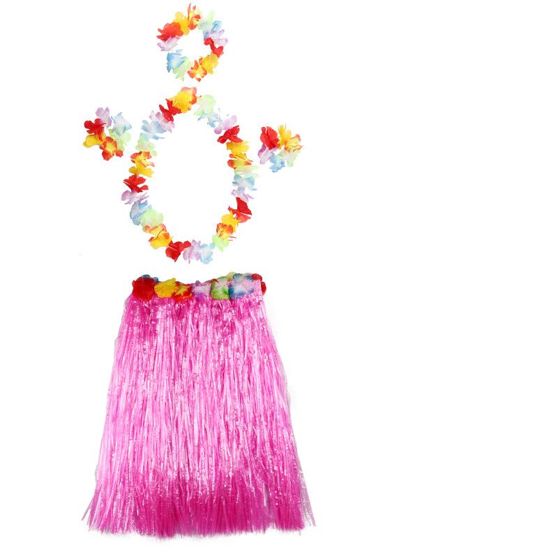 Plastic Fiber Girl Woman Hawaiian Grass Skirt Cheap Costume Flower Hula Skirt 30CM/40/CM60CM/Dance Dress Party Hawaii Beach