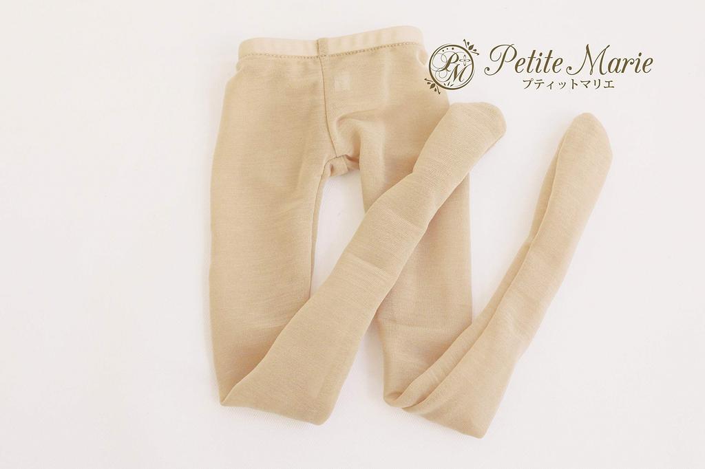 Petite Marie DDP Compatible Sheer and Soft Fits 50cm BJD Dolls 1/3 All-Purpose Tights, Beige, [No.0049]