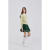 Goxo Pleats Skirt Green Metal Logo