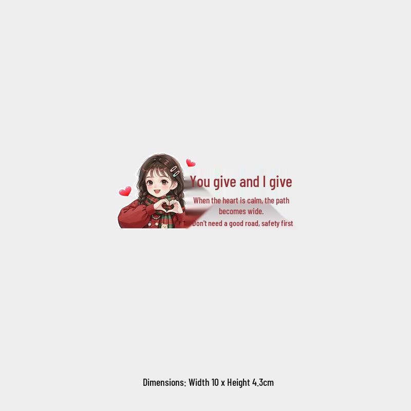 Jingxin Road Reflective Female Driver Car Sticker for Rear Windshield