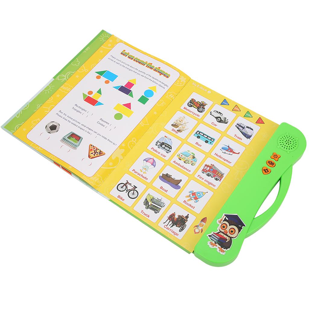 Kid English E Book Electronic Sound Book Educational Toy Reading Machine With Learning Pen(Orange )