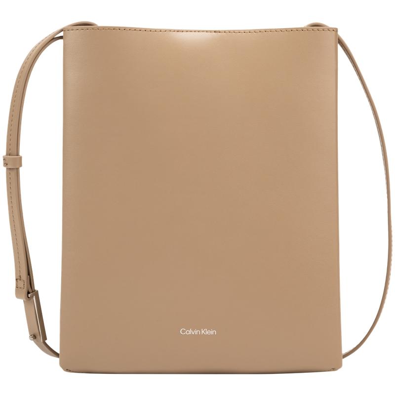 Calvin Klein Leather Fashion Casual Commuter Shoulder Bag Crossbody Medium Women Bags Almond-Brown 4F3005G-QYL QYL-Almond Brown