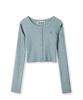 AVANDRESS Irene Shoulder Cutting Round Knit Charcoal