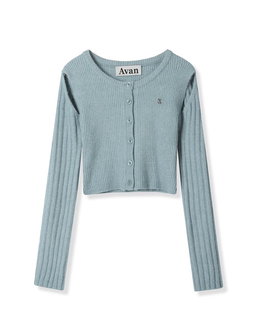 AVANDRESS Irene Shoulder Cutting Round Knit Charcoal