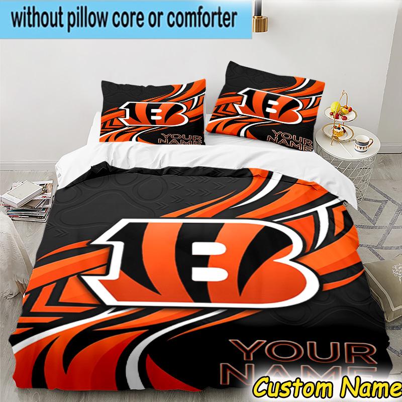 3pcs Custom Name Cincinnati Browns Legacy Bedding Set Includes 1 Duvet Cover & 2 Pillowcases for All Seasons Dormitory Home Decor Christmas gifts
