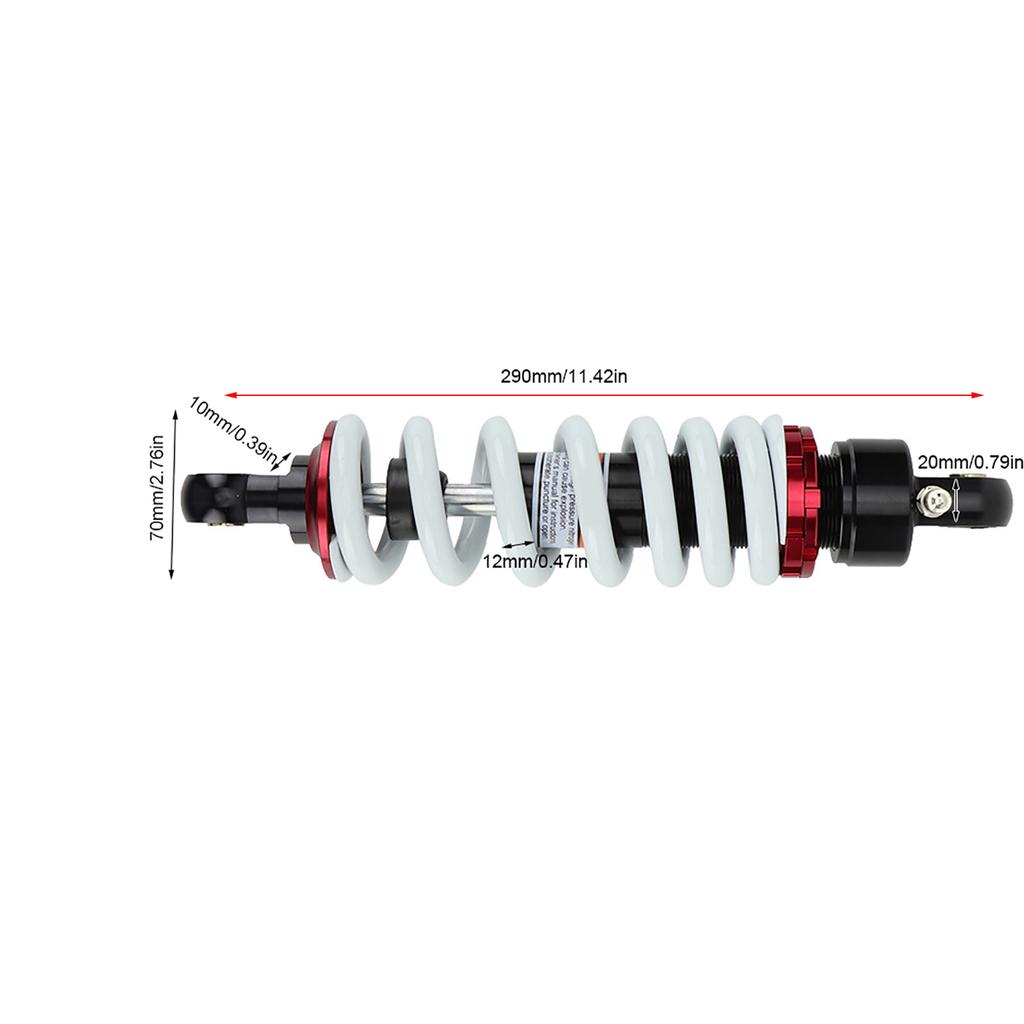 430mm Motorcycle Shock Absorber – Adjustable Spring Rear Shock For Pit Bikes, Quads, Dirt Bikes & Go-Karts