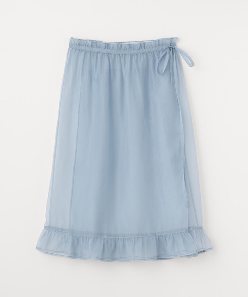 Selliteiljeu Sheer Layered Frill Skirt_Sky Blue