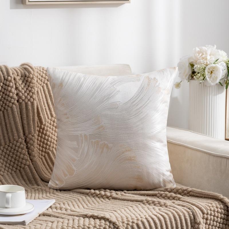 Nordic Throw Pillowcase Without Core Jacquard Single-sided Sofa Living Room Cushion Simple High-end Bedroom Bay Window Pillowcase