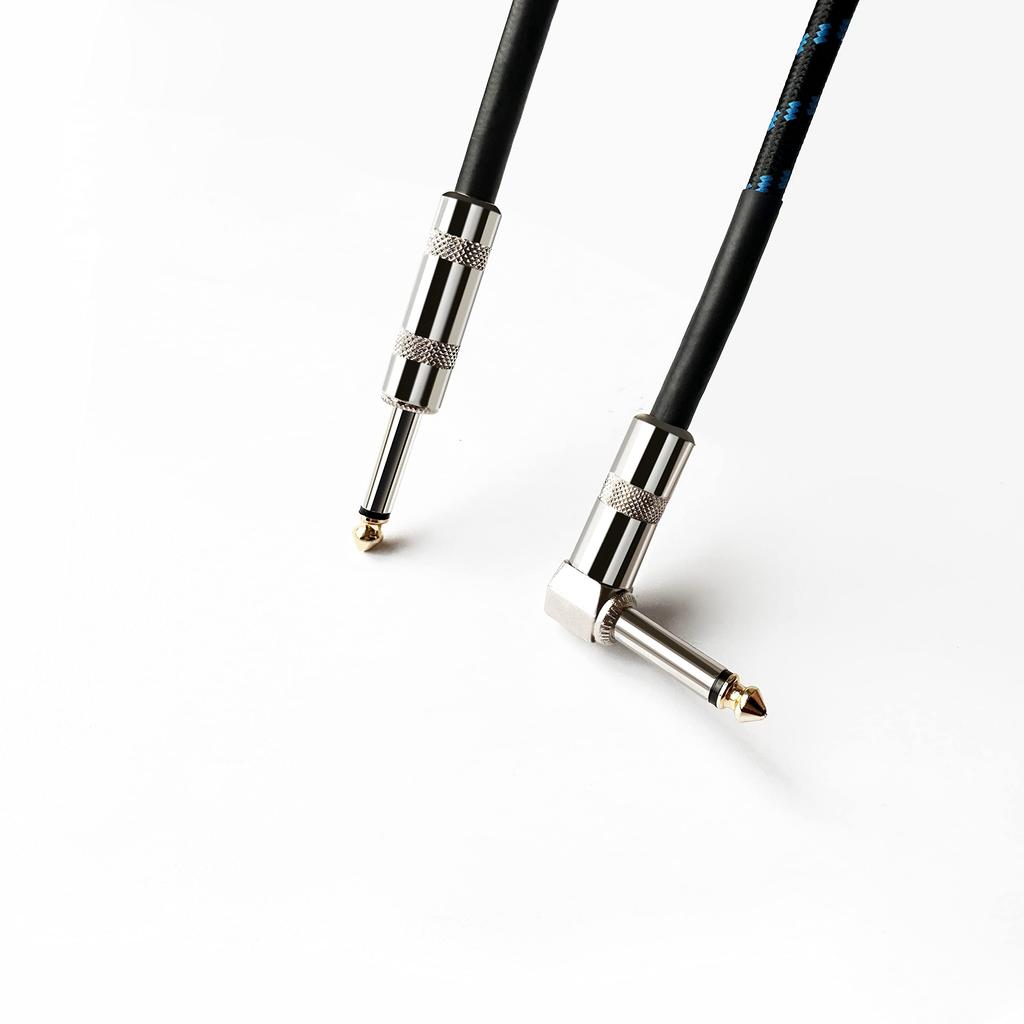 3M S-L Plug Guitar Shielded Cable with Copper Mesh, Noise Cancelling, 6.35mm Heavy-Duty Nylon, Break-Resistant, Shielded Male-Male for Connecting