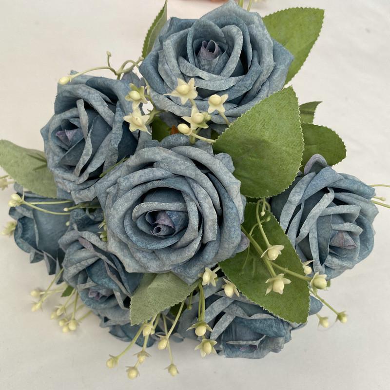 Faux Rose Flower Vase Arrangement For Wedding Photography And Event Decoration