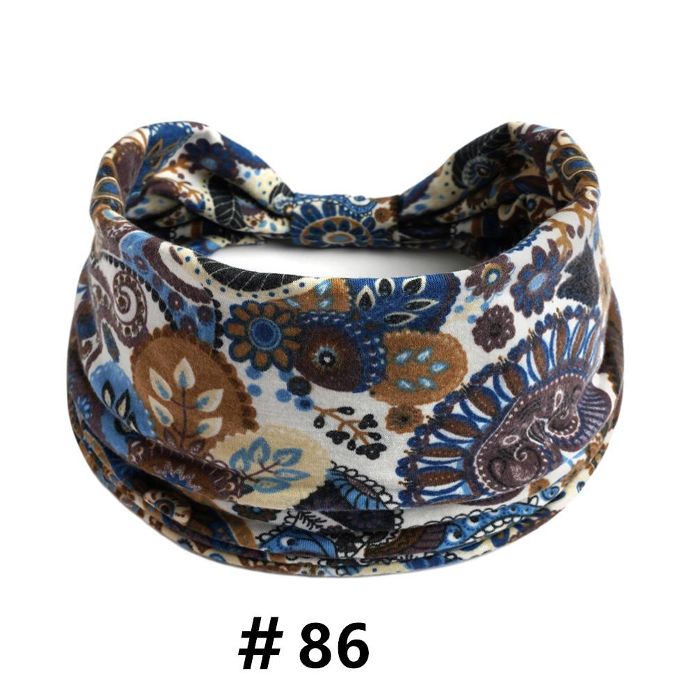 Cashew Print Headbands for Women Wide Boho Turban Headwrap Cotton Knot Elastic Hairbands Bandeau Sport Workout Hair Accessories