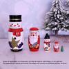 5pcs Nesting Dolls Glossy Round Unique Christmas Style Attractive Decorative Ornaments for Festive Gifts