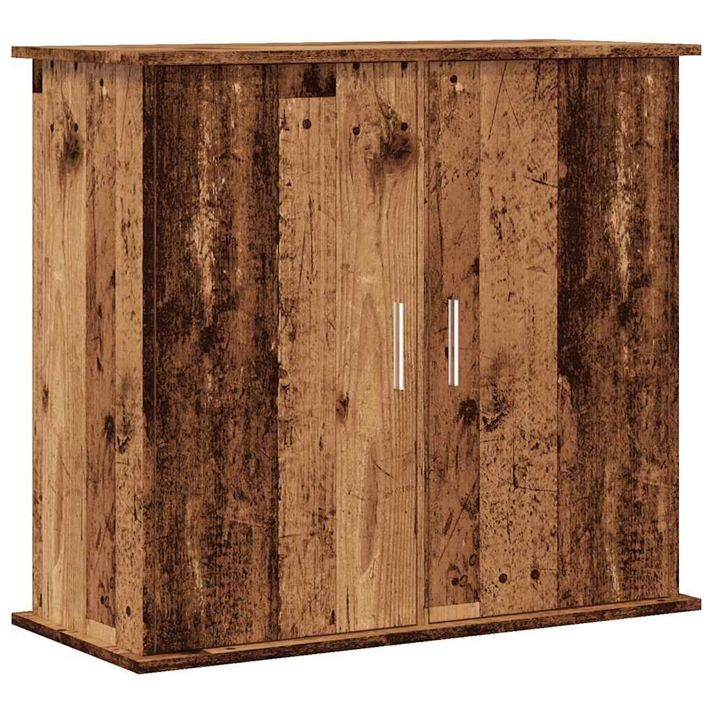 vidaXL Aquarium Stand Old Wood 81x36x73 Cm Engineered Wood