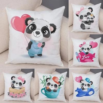 Cartoon Chinese Panda Decorative Pillowcase Car Ornaments Office Living Room Sofa Home Pillowcase Perfect Gift for Children