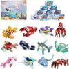 12 In 1 Pre Filled Marine Organism Building Block Set-12 Pcs Mini Building Blocks Toys, STEM Building Blocks Toys