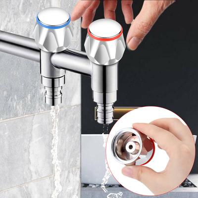 2pcs High Quality Hot & Cold Tap Top Head Faucet Cover Chrome Plated Replacement Set Kitchen Bathroom Faucet Handle