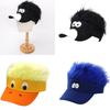 Wig Baseball Cap Funny Novelty Hat For Parties Festivals And Cosplay Event Adjustable Breathable Design