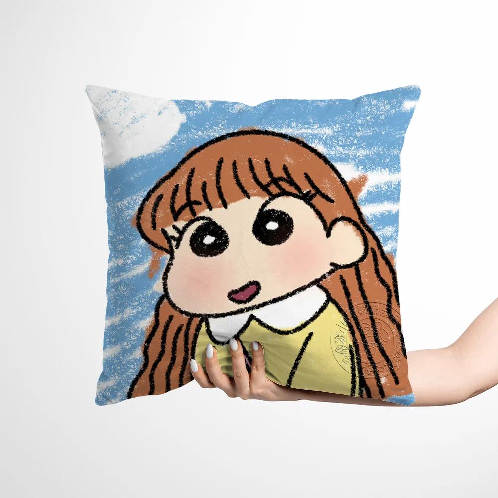 Cartoon Throw Pillow Covers Living Room Decoration Printed Sofa Cushion Cover Polyester Soft Pillowcase