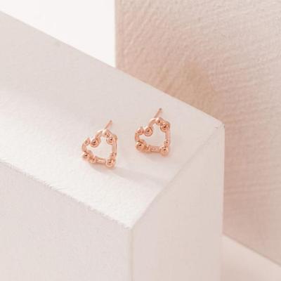 Heart Rose Gold Earrings OTS122703NPP