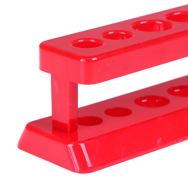 Laboratory Test Tube Holder 6 Hole Plastic Rack Red Stand Burette Stand Shelf