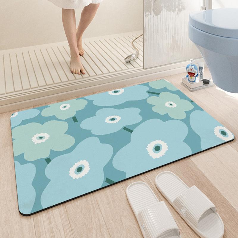 Small Fresh Bathroom, Diatom Mud Floor Mat, Toilet, Toilet, Kitchen Non-slip Foot Mat, Door Mat At the Entrance of the Door