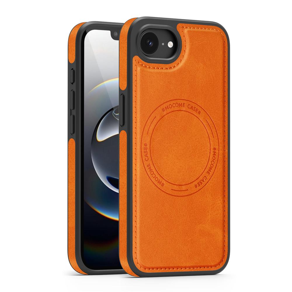 KEYSION Luxuriöse Retro PU-Lederhülle mit MagSafe für iPhone 17e 16e Magnetische stoßfeste Handy-Rückseite für iPhone 16e 17e 2026