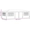 VidaXL Reception Tent with Side Walls Gazebo Pergola Pavilion Marquee Wedding Barbecue Camping Trip 4x9 48540
