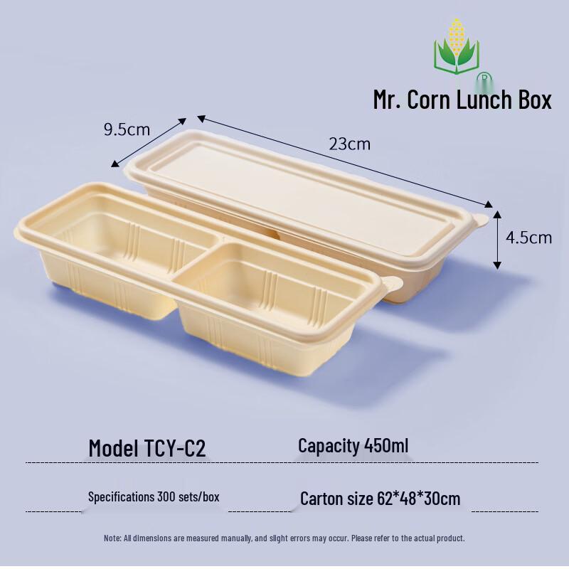 Mr. Corn Biodegradable Cornstarch Lunch Boxes