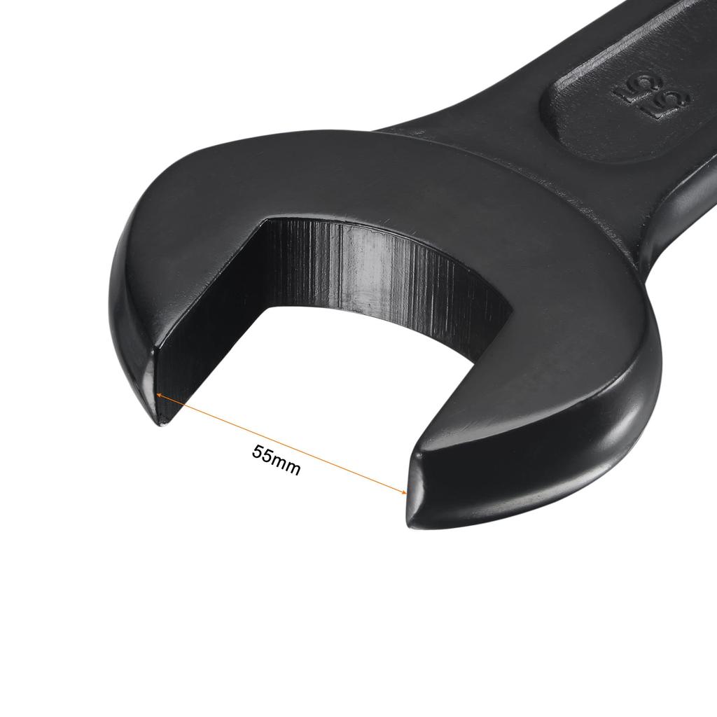 Uxcell 55mm Striking Steel Single Head Hand Tool Open-End Wrench, High-Tensile Spanner,