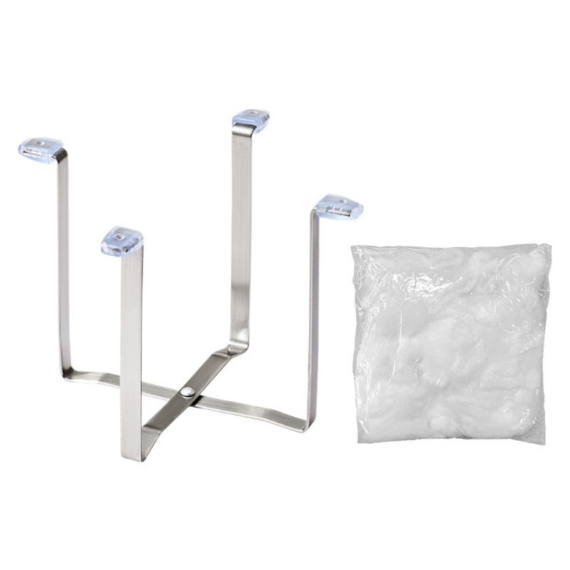 

2 Pieces Foldable Sink Strainer Rack Stainless Steel Sturdy Designs Includes 50 Drain Screens for Efficient Filtering 1