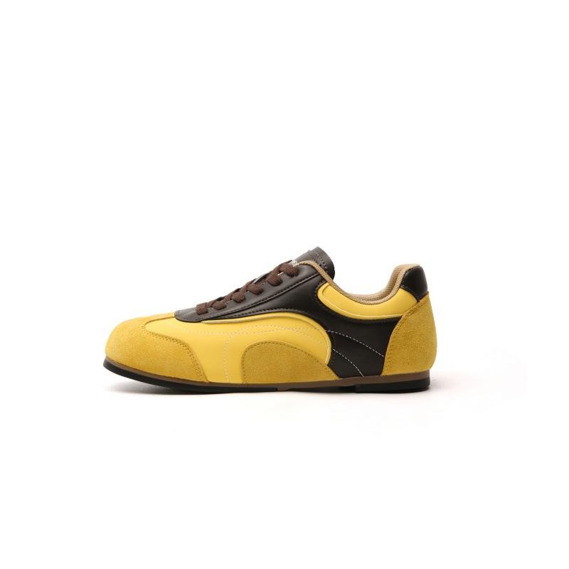 [Lan Cabinet] 2025 autumn new retro contrasting color flat-bottomed German training shoes Jersey style sports and leisure Forrest Gump board shoes