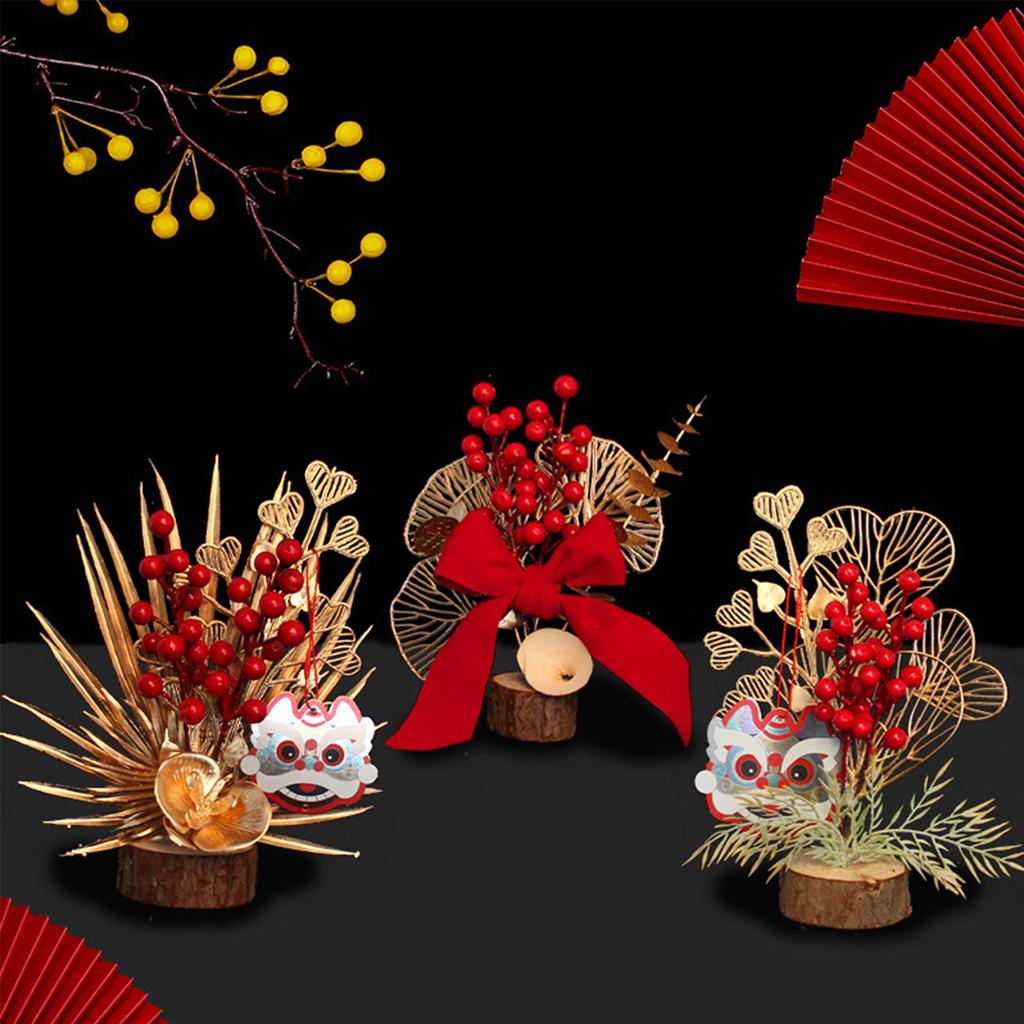 New Year Home Decoration Chinese Spring Festival Desktop Decorative Tree Ornament Home Decor for Bedroom Living Room