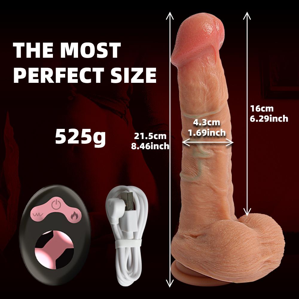 Heating Realistic Thrusting Dildo Vibrator For Woman Soft Huge Big Dick Penis G Spot Vagina Anus Masturbator Sex Toy For Adult