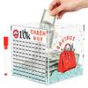 10K Saving Challenge Box Acrylic Smash Box with Tracker Transparent Cash Saving Piggy Bank Goal Container for Financial Planning