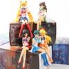13.5cm Anime Sailor Moon Modèle Hino Rei Accessoires de Voiture Collection Poupée PVC Sailor Mars Jupiter Mercure Vénus Figurines Jouets Cadeaux