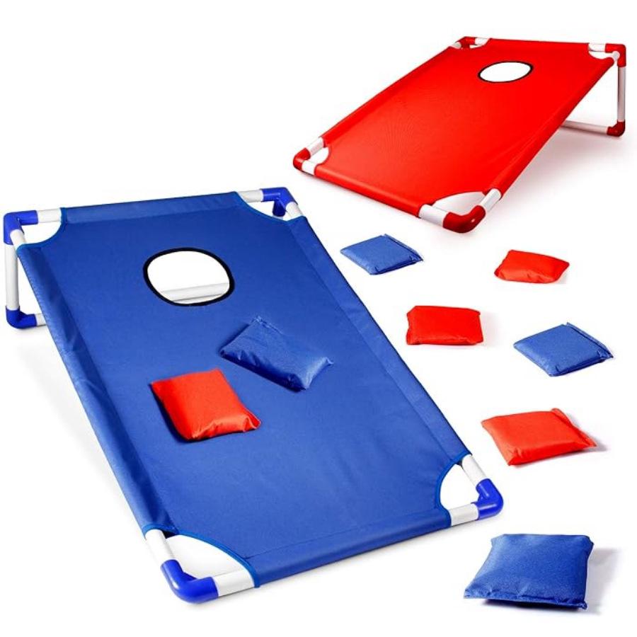 Set Gioco Lancio Fagioli Transfrontaliero: Tavola a sacco da fagioli da esterno per l'allenamento dell'integrazione sensoriale dei bambini