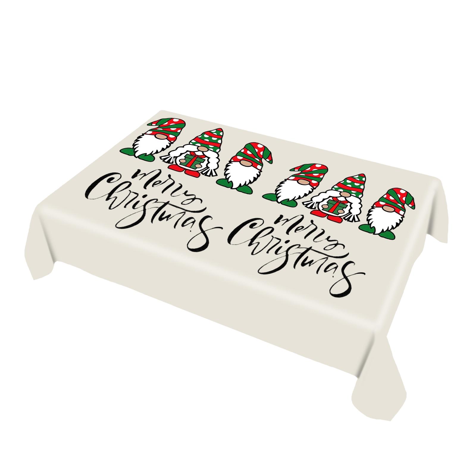 

Рождественская скатерть прямоугольная с прямым краем One Size