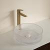 36cm Washbasin, Round Washbasin made of Crystal Glass without Faucet, Transparent