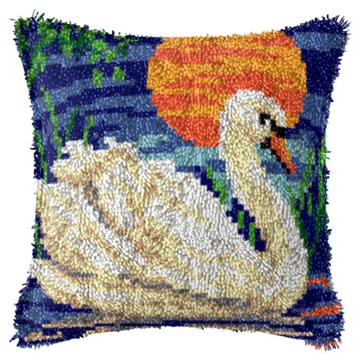 Diy Latch Hook Duck Rabbit Cushion Pillowcase Canvas Crocheting Carpet Embroidery Pillow Latch Hook Kit Knitted Knot Carpet Deco