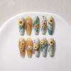 1 Pc 5D Sunflower Nail Stickers Rose Daisy Cherry Blossom Self-adhesive Nail Art Stickers Oil Painting Decorative Sticker