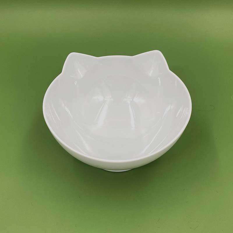 

Double Cat Bowl with Slanted Design: Anti-Spill, Protects Cervical Spine, for Food and Water OPP Bag Package