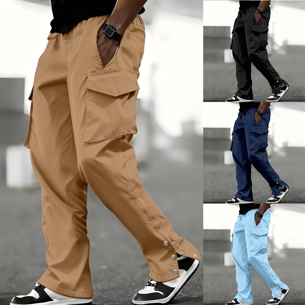 Men's American, Flip,top Pocket Side,drawstring Waist Workwear Trousers