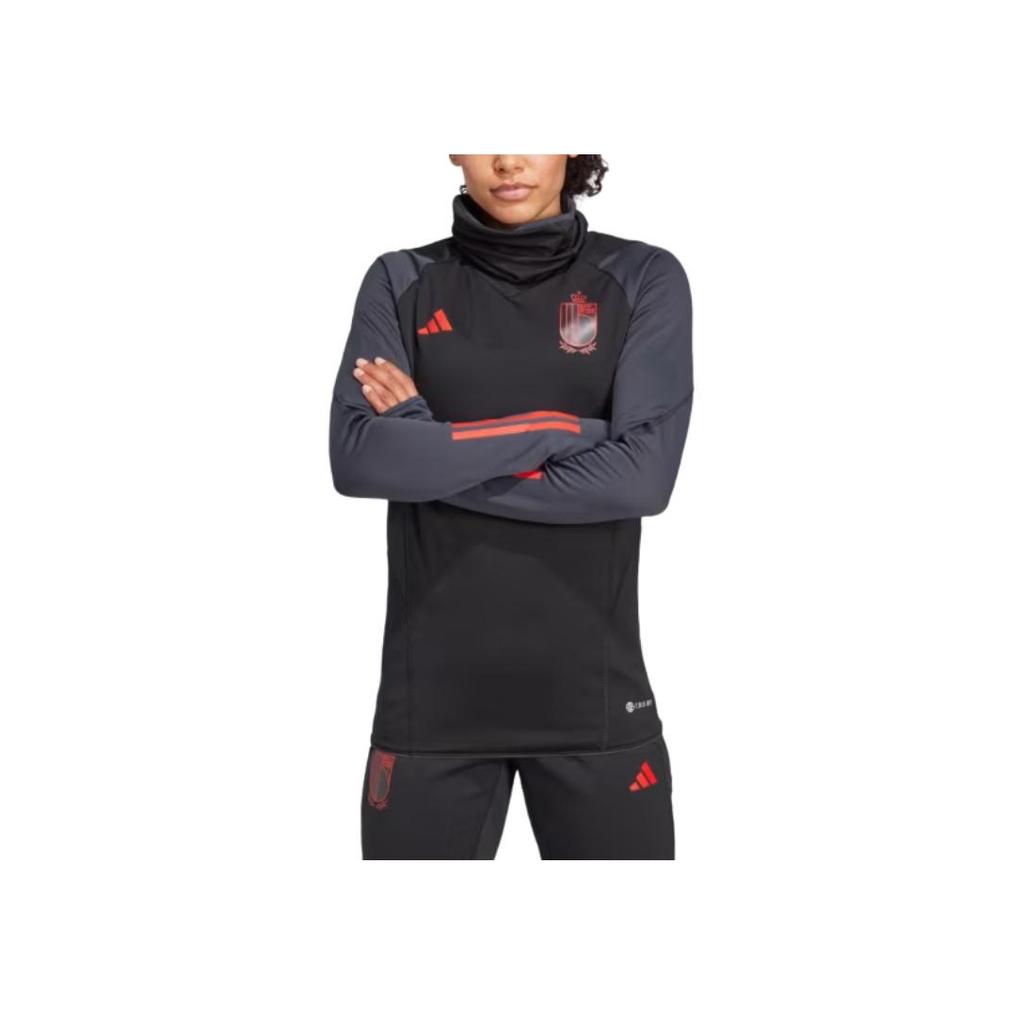 adidas Belgium Cold.Rdy Tiro 23 Slim Fit Warm Pullover Long Sleeve Football Shirt Women Tops Black HT7120