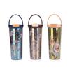 New portable handle pure titanium thermos cup straw sealed leak-proof coffee cup light luxury non-slip printing double drink titanium cup