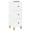 White Drawer Cabinet 33 x 34.5 x 90 cm Particleboard